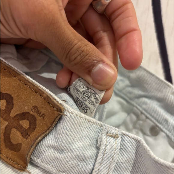 Vintage Lee Rider Union Made In USA Stone Grey Denim Jean 29x34 - Picture 8 of 9